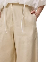 Beatrice Pleated Stretch Linen Pants