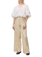 Beatrice Pleated Stretch Linen Pants