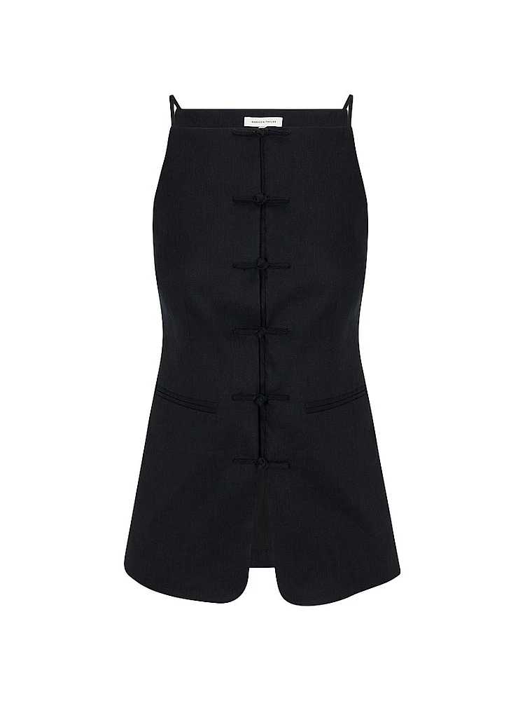 Beatrice Sleeveless Stretch Linen-Blend Top