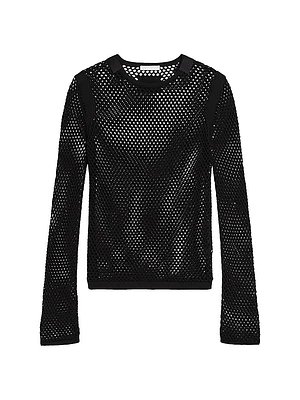 Mesh Long Sleeve Top