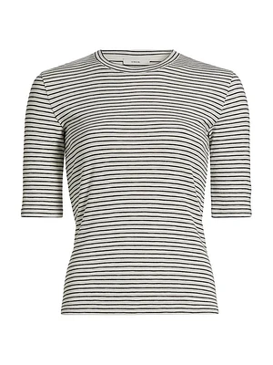 Striped Cotton-Blend Crewneck T-Shirt