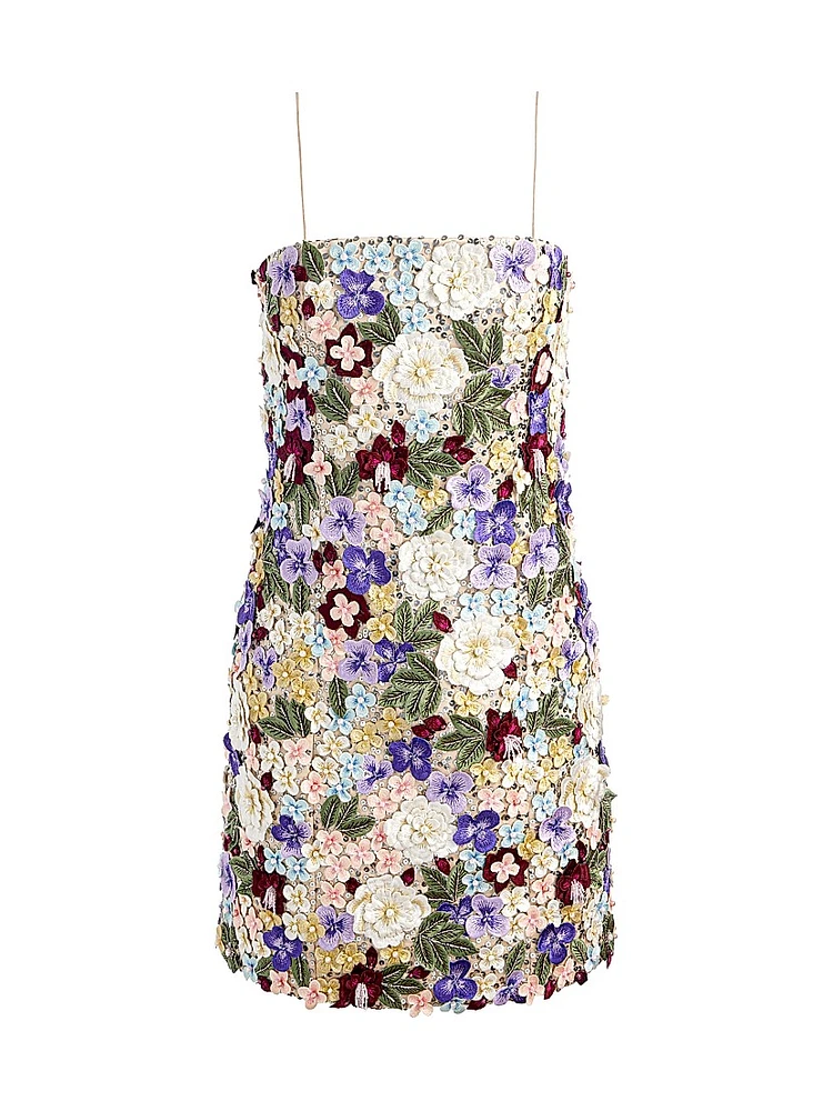Velia Floral Embellished Minidress