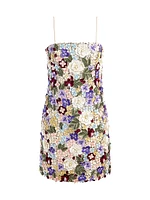 Velia Floral Embellished Minidress