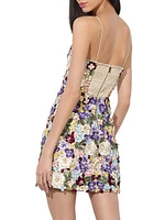Velia Floral Embellished Minidress
