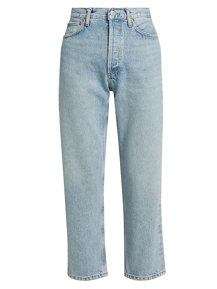 90s Mid-Rise Straight-Leg Crop Jeans