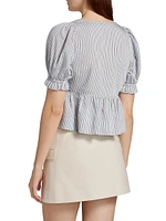 Yarn-Dyed Striped Blouse