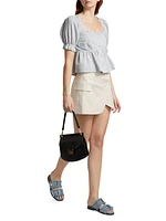 Yarn-Dyed Striped Blouse