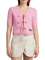 Future Wool-Blend Short-Sleeve Cardigan