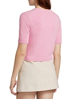 Future Wool-Blend Short-Sleeve Cardigan