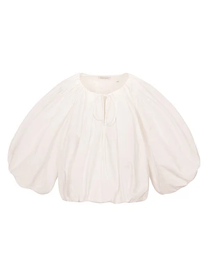 Poplin Bubble Top