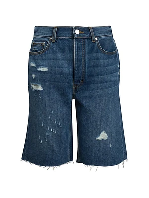 Kendall Boyfriend Distressed Denim Shorts