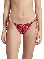 Maria Abstract Print Side-Tie Bikini Bottom