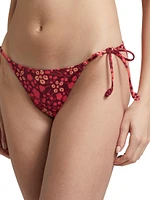 Maria Abstract Print Side-Tie Bikini Bottom