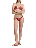 Maria Abstract Print Side-Tie Bikini Bottom