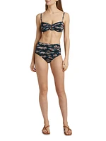 Zahara Tie-Dye High-Waisted Bikini Bottom