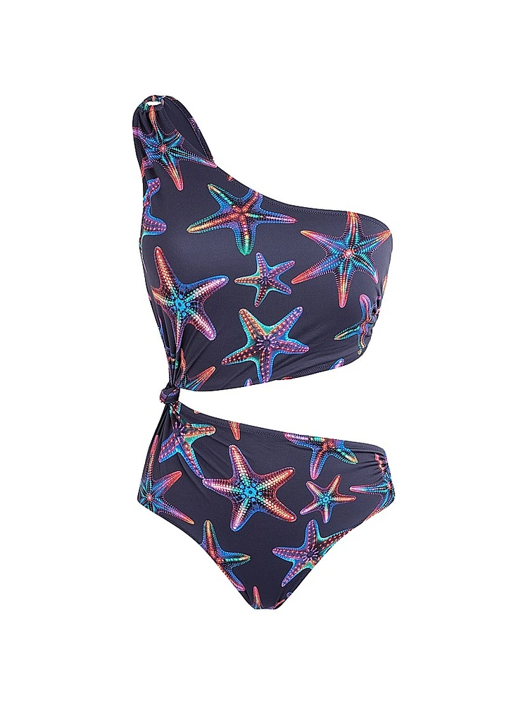 Disco Stars Printed One-Piece Swimsuit