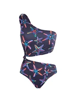 Disco Stars Printed One-Piece Swimsuit