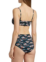 Santorini Tie-Dye Hardware Bikini Top