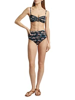 Santorini Tie-Dye Hardware Bikini Top