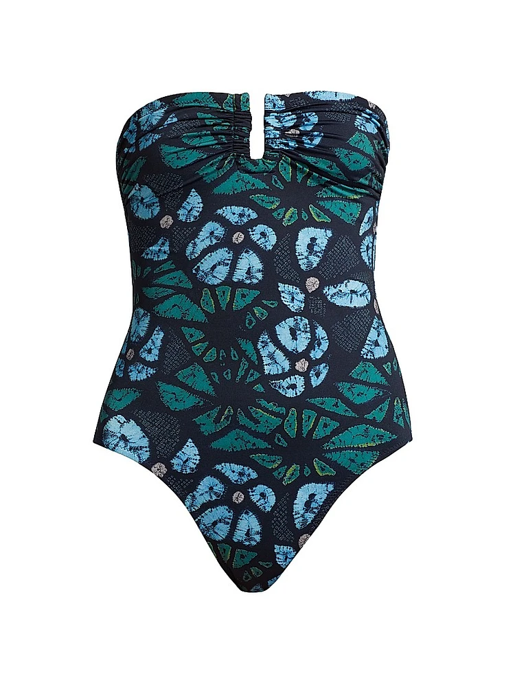 Monterey Maillot Abstract Sweetheart One-Piece Swimsuit