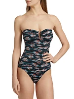 Montery Tie-Dye Strapless One-Piece Swimsuit