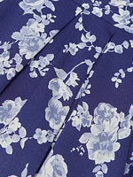 Floral Pleated Midi-Skirt