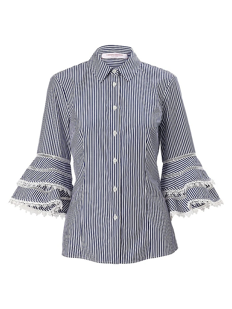 Cabana Tiered Ruffle Button-Front Shirt