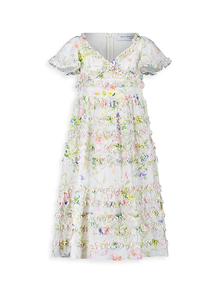 Little Girl's & Ruffle Floral Dress