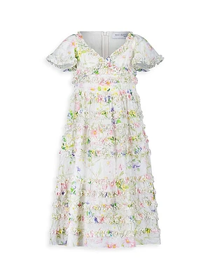Little Girl's & Ruffle Floral Dress