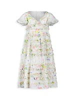 Little Girl's & Ruffle Floral Dress
