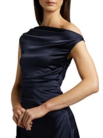 Phare Silk Drape Midi-Dress