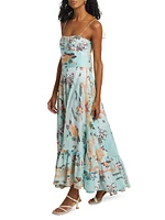 Dorrego Vivian Cotton-Silk Maxi Dress