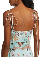 Dorrego Vivian Cotton-Silk Maxi Dress
