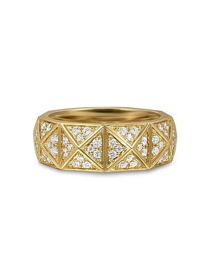 Pyramid Band Ring 18K Yellow Gold