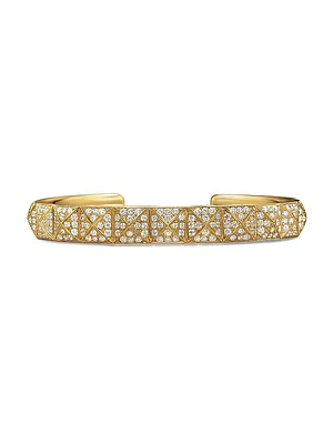 Pyramid Cuff Bracelet in 18K Yellow Gold