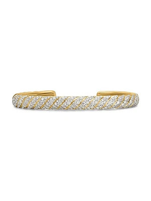 Sculpted Cable Cuff Bracelet 18K Yellow Gold