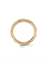 Waves Band Ring in 18K Yellow Gold, 7MM