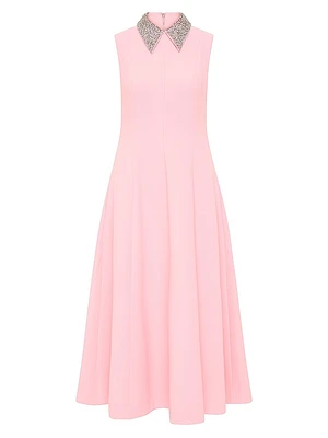 Isabella Diamanté Collar Maxi Dress