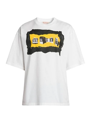 Collage Logo Cotton Oversized T-Shirt