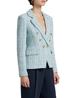 Eliza Tweed Double-Breasted Blazer