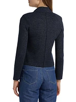 Chia Cotton-Blend Knit Biker Jacket