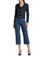 Chia Cotton-Blend Knit Biker Jacket