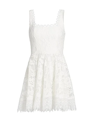 Flor Del Viento Havana Lace Sleeveless A-Line Minidress