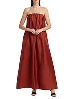 Edda Silk Strapless Gown