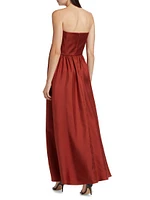 Edda Silk Strapless Gown