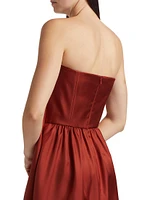 Edda Silk Strapless Gown