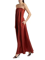 Edda Silk Strapless Gown