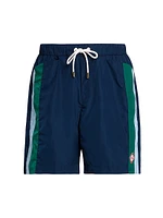 Nylon Pleated Track Shorts