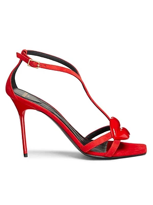 Lips 95MM Suede Sandals