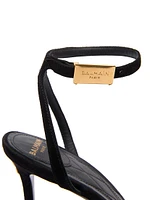 95MM Embellished Suede Sandals